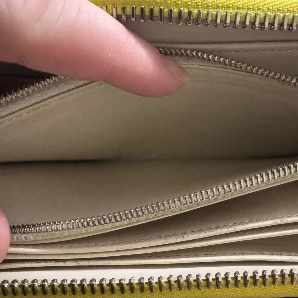 Louis Vuitton 2013 Damier Infini Zippy Wallet (RARE) Yellow with LV Dustbag